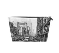 Trousse de maquillage imprimée Love from New York pour sac à main, organiseur de maquillage pour sac à main, pochette de beauté étanche pour femmes et filles, Argenté., Taille unique, Trousse de