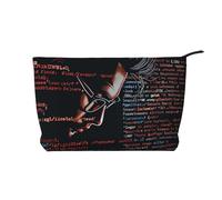Trousse de maquillage imprimée mouton et agneau en velours côtelé pour femmes, mamans, filles, Code de programmation du programmateur, Taille unique, Trousse de toilette