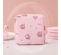 Trousse de maquillage imprimée, petite pochette de rangement pour cosmétiques, mini porte-monnaie, porte-clés, sac à lèvres pour femme, rose, Trousse de maquillage en bloc