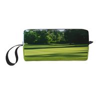Trousse de maquillage imprimée sur le terrain de golf - Trousse de maquillage simple de voyage étanche - Trousse de toilette pour femmes, mamans, filles, blanc, Taille unique, Trousse de toilette