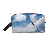 Trousse de maquillage imprimée sur terrain de golf avec poignée, rangement léger et compact pour maquillage, articles de toilette et gadgets, organisateur de maquillage pour voyage, école, travail