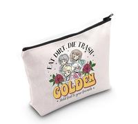 Trousse de maquillage inspirée de l'émission télévisée - Cadeau d'amitié pour une sœur dorée, Eat Dirt Bag Eu, Trousse à cosmétiques avec impression