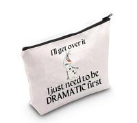 Trousse de maquillage inspirée du dessin animé Bonhomme de neige Cadeau Olaf Merchandising Snow Movie Cadeau pour les amateurs d'Olaf, Dramatic Sac bonhomme de neige, Trousse à cosmétiques avec