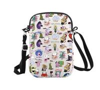 Trousse de maquillage inspirée d'un chien de dessin animé - Cadeau effrayant pour les fans de dessins animés, Courage Dog Cr EU, Trousse à cosmétiques avec impression