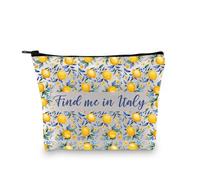 Trousse de maquillage italienne au citron - Cadeau sur le thème du citron - Cadeau de la côte amalfitaine - Positano - Sac cadeau souvenir - Trouve moi en Italie, Trouvez-moi en Italie 3uk, Mode