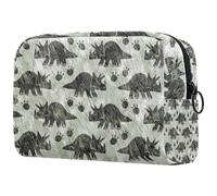 Trousse de maquillage Jurassic Dinosaure Fossil pour femme, trousse de toilette de voyage, grande pochette de maquillage pratique avec fermeture éclair, multicolore, 18.5x7.5x13cm/7.3x3x5.1in, Trousse