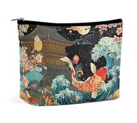 Trousse de Maquillage Koi Leap in The Waves pour Sac à Main, Trousse de Toilette de Voyage zippée pour Femme, idéale pour Ranger Vos Produits de beauté.