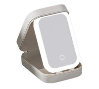 Trousse de maquillage LED - Batterie 1200 mAh avec miroirs, boîte à articles de beauté éclairée en cuir | Bac de rangement anti-poussière pour accessoires de maquillage pour filles, organisateur de