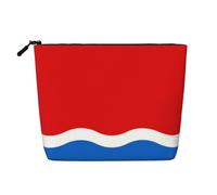 Trousse de maquillage légère en imitation lin Motif drapeau de l'oblast d'Amour