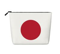 Trousse de maquillage légère en imitation lin Motif drapeau du Japon