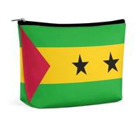 Trousse de Maquillage légère en PU avec Drapeau de Sao Tomé et Principe pour Sac à Main de Voyage pour Femme