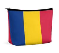 Trousse de Maquillage légère en PU avec Drapeau du Tchad pour Sac à Main de Voyage pour Femme