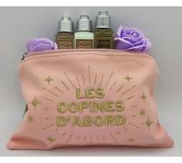 Trousse de maquillage - L'Occitane - Cadeau Les Copines d'Abord - 20.5x14 cm - 2 fleurs de savons - 3 soins