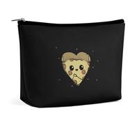 Trousse de Maquillage Love Pizza Life - Trousse de Voyage Portable - Grande Pochette zippée - Sac de Rangement en Cuir PU - Trousse de Toilette