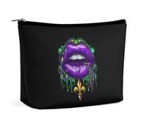 Trousse de Maquillage Mardi Gras Lips, Grande capacité, Pochette Portable pour Femmes