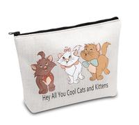Trousse de maquillage Marie Cat The Aristo-Cats Cadeau inspiré de dessin animé Sac à cosmétiques pour meilleurs amis Aristo-Cats Kitties Trousse à cosmétiques, blanc, Cool Cats UK