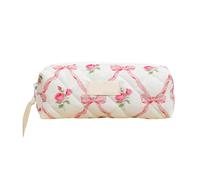 Trousse de maquillage matelassée à motif floral | Trousse de maquillage esthétique florale - Trousse de maquillage de voyage, organisateur de maquillage, trousse de toilette matelassée de grande