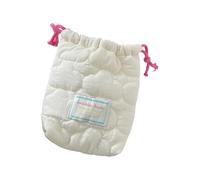 Trousse de maquillage matelassée avec cordon de serrage pour appareil photo - Étanche à la poussière - Joli cordon de serrage - Étui de protection pour maquillage, Nuages et mil blanc, Beauté de masse