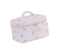 Trousse de maquillage matelassée avec de beaux designs de nœud papillon Organisateurs cosmétiques de voyage spacieux pour femmes et femmes Confortable, BB.