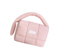 Trousse de maquillage matelassée avec poignée - Spacieuse - En nylon - Organisée pour femmes et filles - Trousse de maquillage zippée avec poignée, a, Beauté de masse