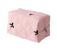 Trousse de maquillage matelassée douce avec nœud papillon pour rouge à lèvres, accessoires de maquillage pour femme, a