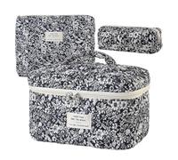 Trousse De Maquillage Matelassée Grande Trousse de Toilette en Coton