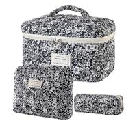 Trousse De Maquillage Matelassée Grande Trousse de Toilette en Coton