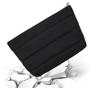 Trousse de maquillage matelassée, trousse de maquillage carrée,Trousse de maquillage matelassée en coton Nouvelle pochette matelassée décontractée - Trousse de maquillage à la mode, petite pochette ma