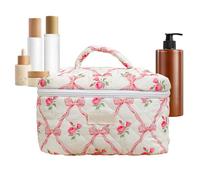 Trousse de maquillage matelassée - Trousse de toilette en avion | Résistante à l'eau pour femmes et filles - Pour la gym, la randonnée, les voyages en voiture, les vacances, les trajets en voiture