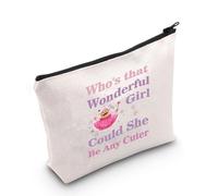 Trousse de maquillage mignonne pour amoureux de dessin animé « Who's That Wonderful Girl Could She Be Any », Pourrait-elle être plus mignonne