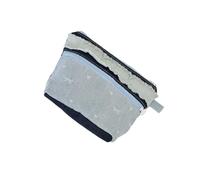 Trousse de maquillage moderne coréenne en tissu multi-usage pour jetons, bijoux, rudiments, sac de transport en tissu moderne, Nœud bleu clair, Beauté de masse