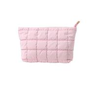 Trousse de maquillage moderne matelassée, multi-usages, sac portable pour cosmétiques, surfaces texturées à la mode, robustes en polyuréthane, a, Taille unique