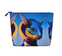 Trousse de Maquillage monocouche Aspect Lin avec Fermeture éclair Style Moebius pour répondre à Vos Besoins Quotidiens ou de Voyage