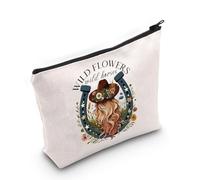 Trousse de maquillage motif chevaux sauvages - Cadeau de cowgirl occidental - Cadeau pour cowgirl - Cadeau pour rodéo, Wild Flowers-py2, MB