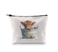 Trousse de maquillage motif vache Highland - Sac de maquillage de voyage - Cadeau pour fille - Vache écossaise, Sac Highland, Mode