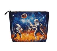 Trousse de maquillage multifonction en lin avec motif galaxie et galaxie - Sac de rangement pratique et tendance, Noir , Taille unique
