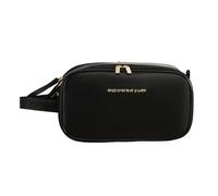 Trousse de maquillage multifonction pour femme en cuir synthétique de grande capacité, portable, double fermeture éclair, sac de rangement pour pinceaux de maquillage de voyage, Noir , Noir