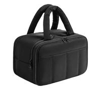Trousse de maquillage multifonction pour femme pour ranger le maquillage et les articles de toilette lors de voyages d'affaires ou de vacances, Noir , Beauté de masse