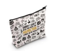 Trousse de maquillage musicale américaine Broadway Cadeau pour les amateurs de musique, Over the Hamilton Bag Eu, Trousse à cosmétiques avec impression