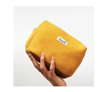 Trousse de maquillage - naali - Velours jaune - 18.5x9x14 cm - Compacte - Édition limitée