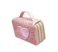Trousse de maquillage - NICE - Nice - Tweed - Rose clair - 3 niveaux
