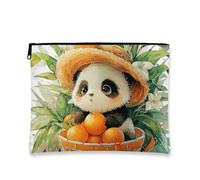Trousse de Maquillage Panda Mignonne, Adorable Pochette cosmétique de Voyage pour Femmes, Petit Organisateur Portable en Toile avec Fermeture éclair, Choix Parfait pour Les Enfants, Trousse de Toilet