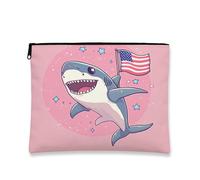 Trousse de maquillage patriotique, motif drapeau américain, sac de voyage fantaisiste pour femme, petite pochette portable en toile à fermeture éclair, cadeau de célébration d'été, organisateur de