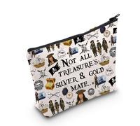 Trousse de maquillage Pirates Movie Lover Gifts Not All Treasure's is Silver and Gold Mate Pirates Sac à fermeture éclair, Pas tous Uk2