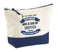 Trousse de maquillage - PLANETEE - Greffier Superman - Grand format - Coton - Impression HD