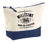Trousse de maquillage - PLANETEE - Pochette fond bleu 1966 Millésime Grand Cru - Grand format - Coton - Impression HD
