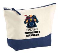 Trousse de maquillage - PLANETEE - Super Community Manager Femme - Grand format - Coton - Impression sublimation HD