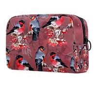 Trousse de maquillage plate colorée avec branches florales - Organiseur de voyage avec fermeture éclair - Petite trousse de toilette pour adolescentes, filles et femmes, Multicolore 08,