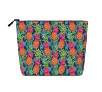 Trousse de Maquillage/Pochette de Voyage en Chanvre synthétique à Motif Aquarelle d'ananas Tropical, écologique et résistante avec Fermeture éclair, 24 x 17 cm