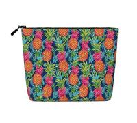 Trousse de Maquillage/Pochette de Voyage en Chanvre synthétique à Motif Aquarelle d'ananas Tropical, écologique et résistante avec Fermeture éclair, 24 x 17 cm